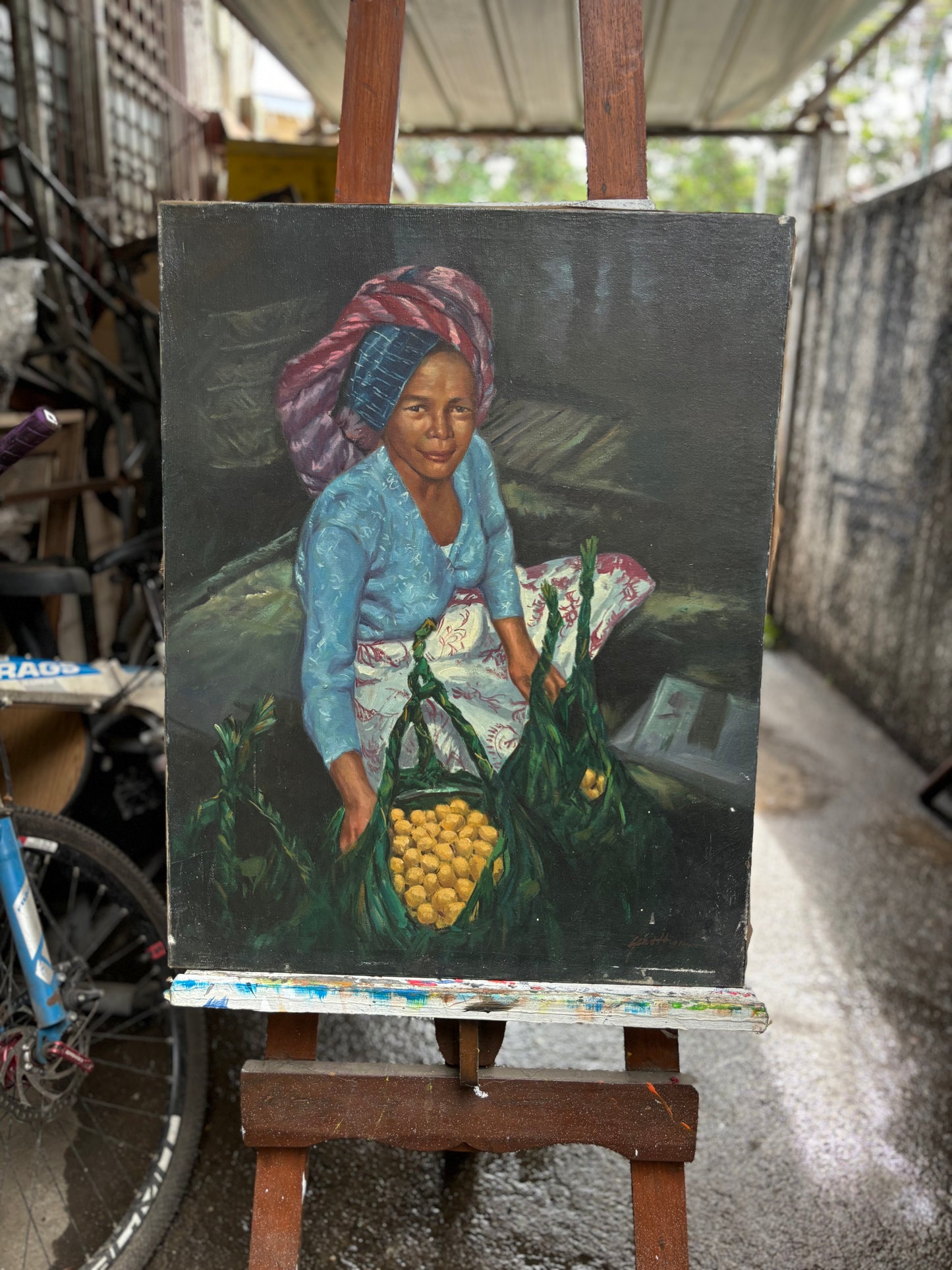 COD for Metro Manila only and near by provinces Old Fruit Vendor painting Mabini art