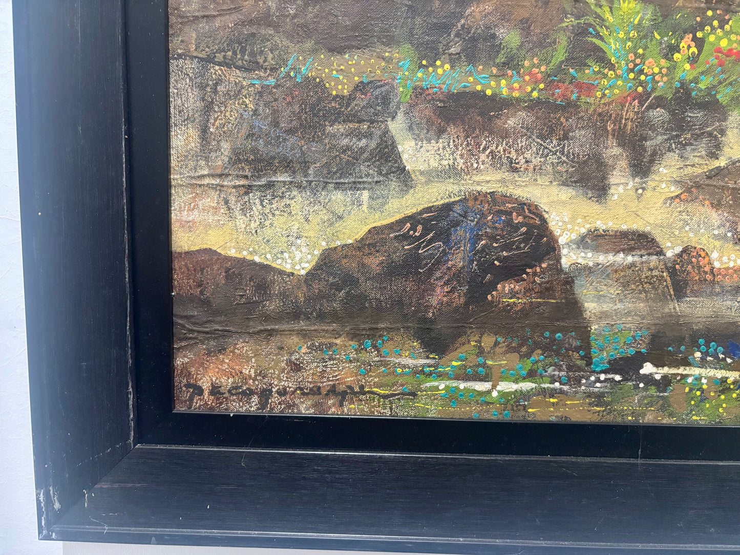 Old Abstract Painting Paco Gorospe