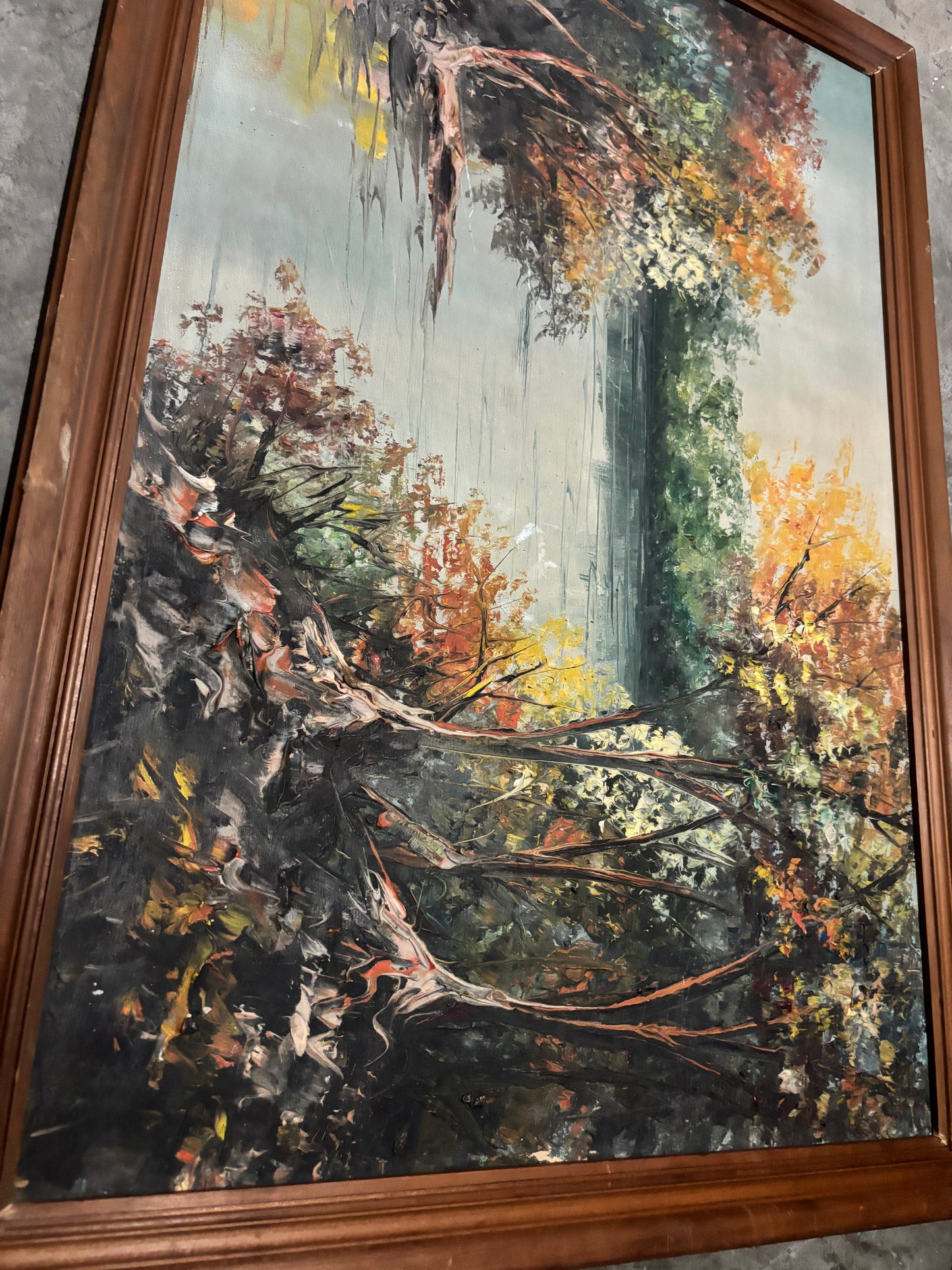 Old Painting with old logo of sm city at the back
