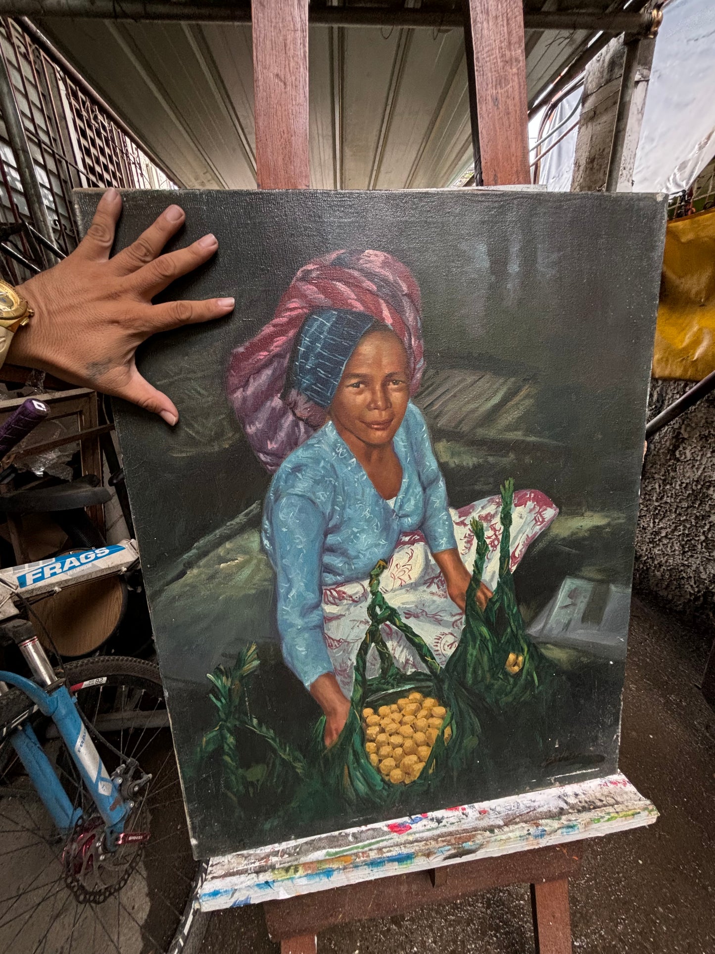 COD for Metro Manila only and near by provinces Old Fruit Vendor painting Mabini art