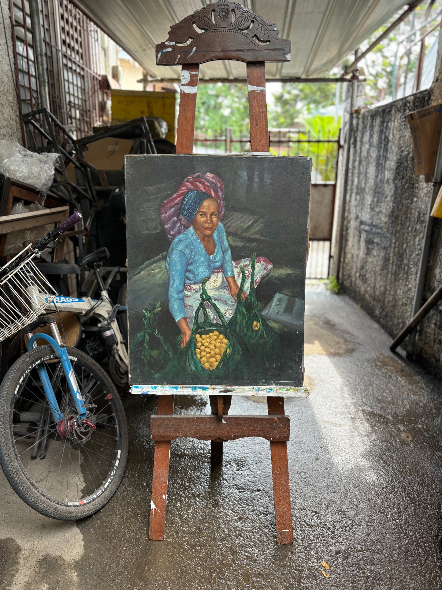 COD for Metro Manila only and near by provinces Old Fruit Vendor painting Mabini art