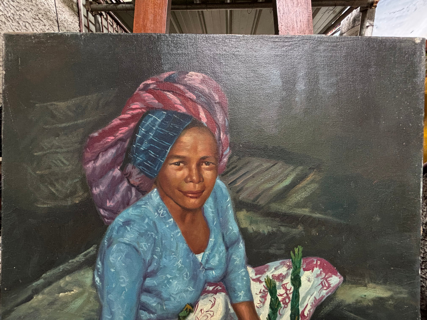 COD for Metro Manila only and near by provinces Old Fruit Vendor painting Mabini art