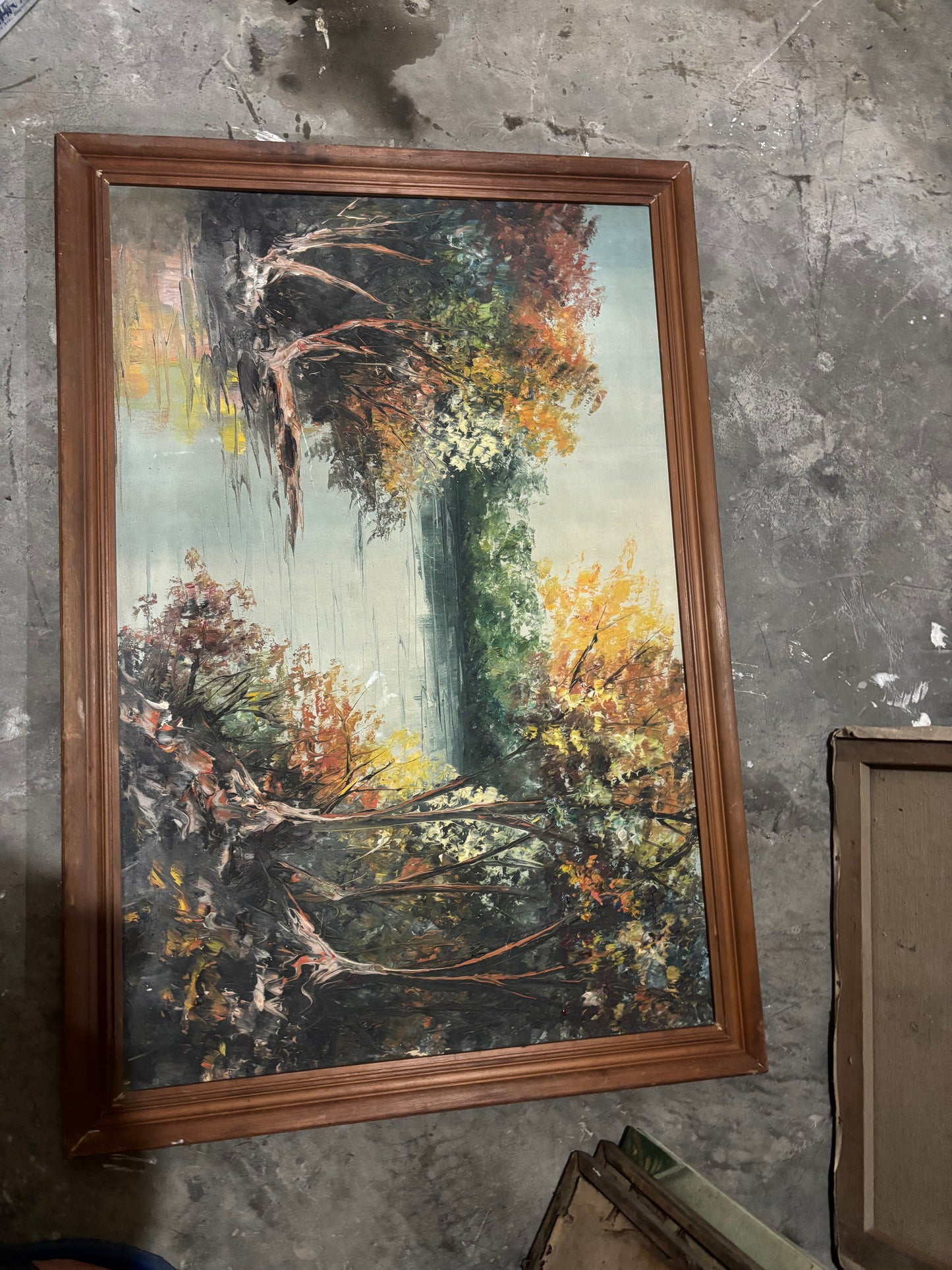 Old Painting with old logo of sm city at the back