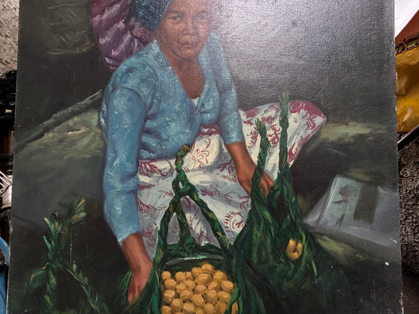 COD for Metro Manila only and near by provinces Old Fruit Vendor painting Mabini art