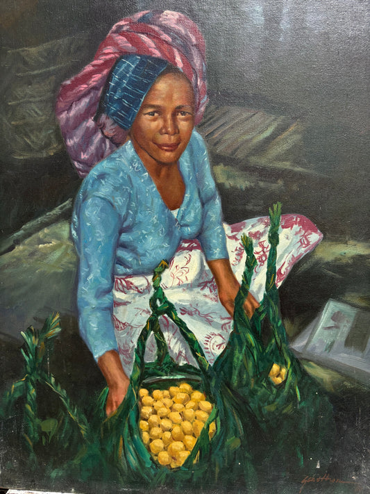 COD for Metro Manila only and near by provinces Old Fruit Vendor painting Mabini art