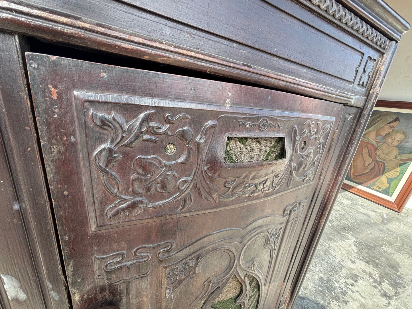 Cash on Pick up only Rare 1930 Victor Radio Cabinet only Repurpose