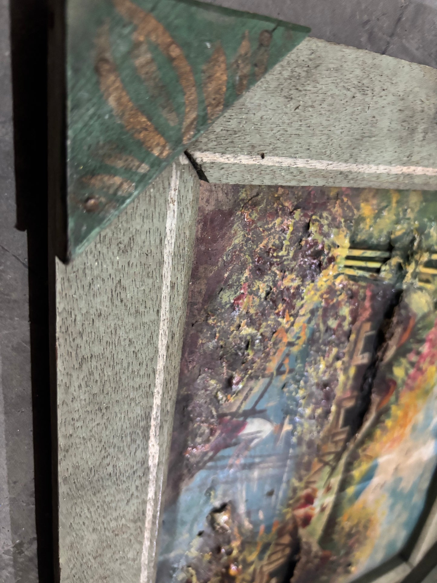 Old Pair of filipiniana painting orig wood frame