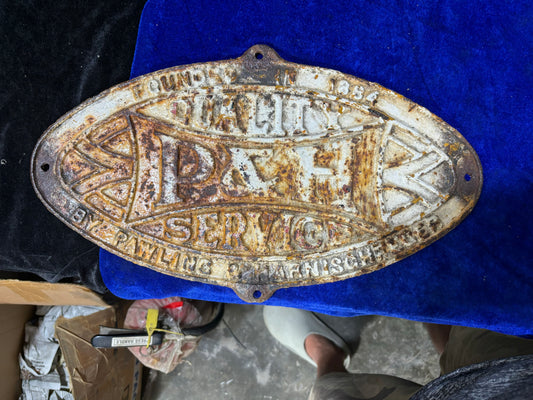 COD for Metro Manila & near by provinces , Antique Cast Iron Sign P & H